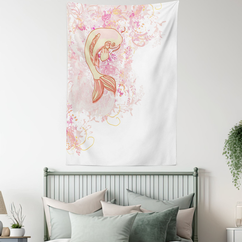 Pink Floral Tapestry