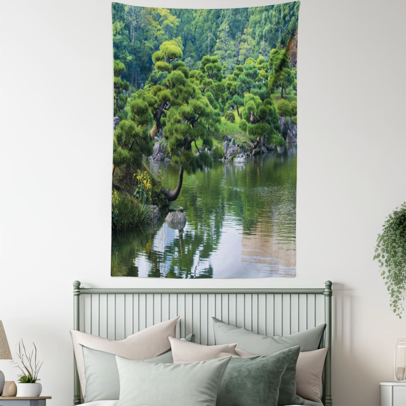 River Landscape Trees Tapestry
