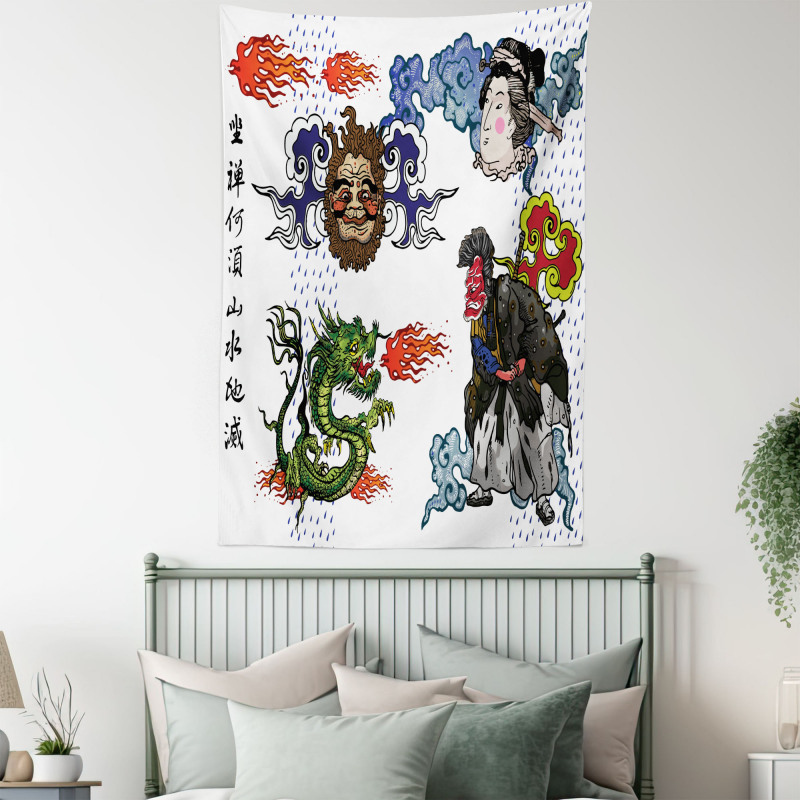 Manga Style Dragon Tapestry