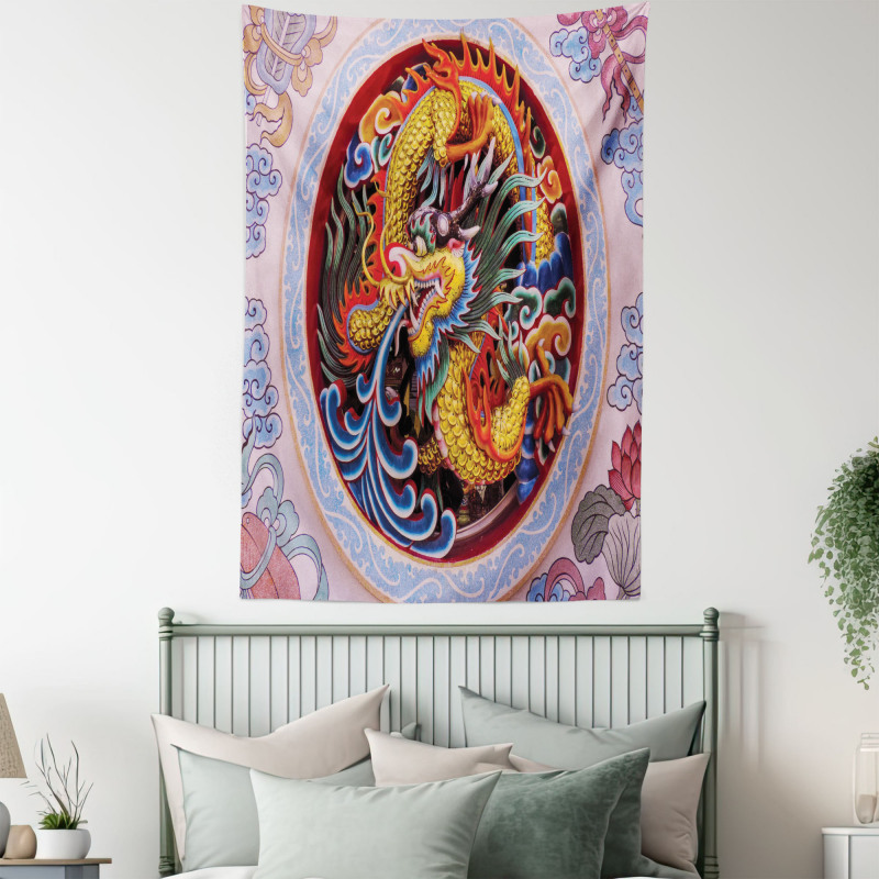 Chinese Dragon Mythical Tapestry