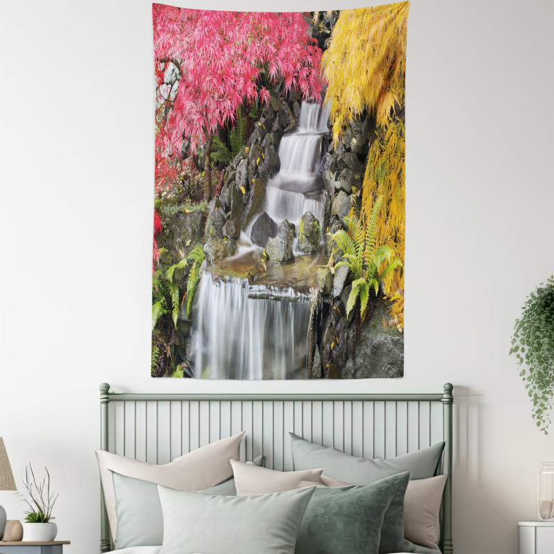 Tropical Fall Flowers Tapestry