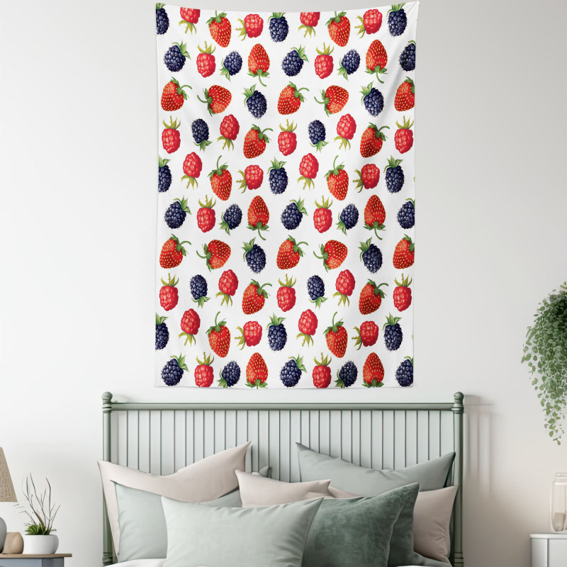 Strawberries Raspberry Tapestry