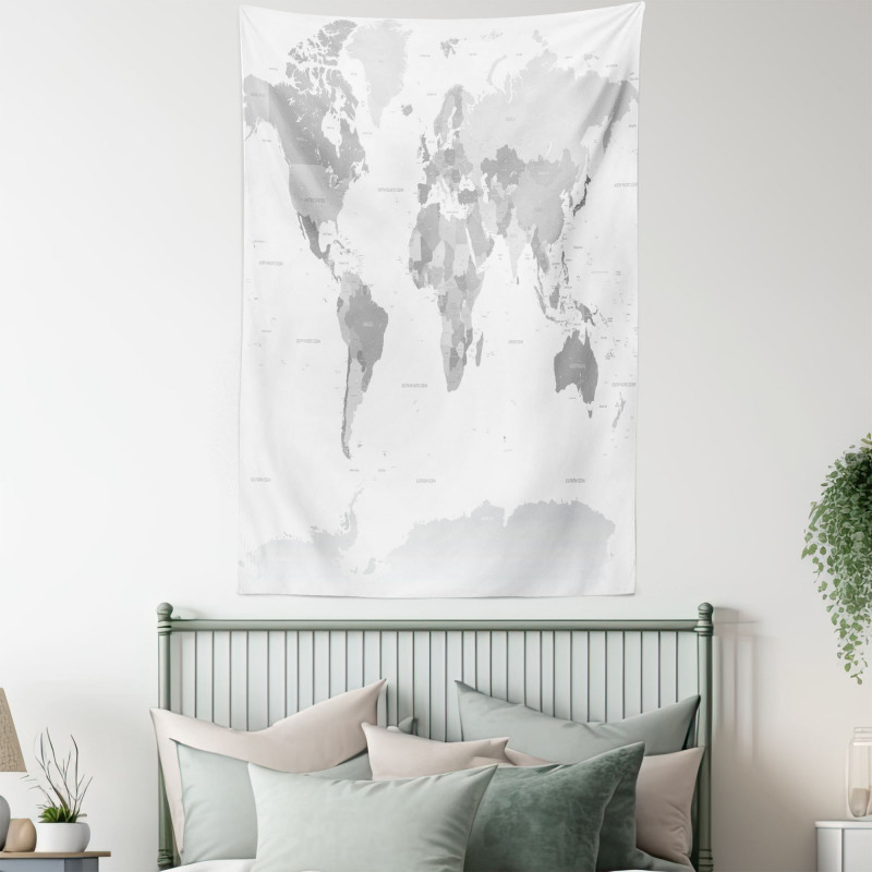 World Map Continent Earth Tapestry