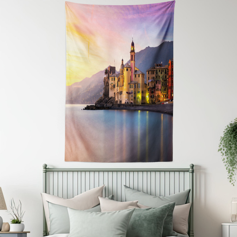 Old Mediterranean Town Tapestry