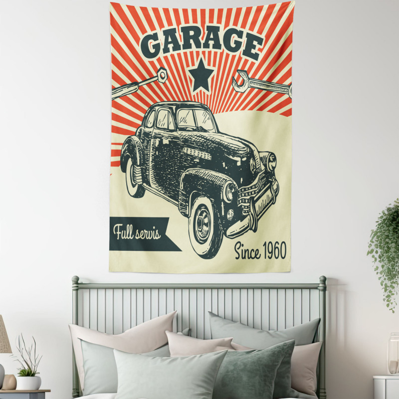 60's Retro Car Pop Art Tapestry