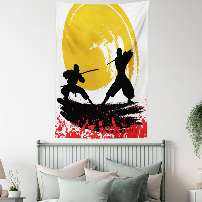 Watercolor Style Ninja Tapestry