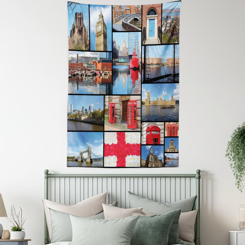 City Landmarks Floral Tapestry