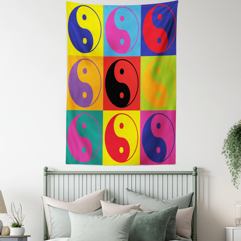 Ying Yang Hippie Tapestry