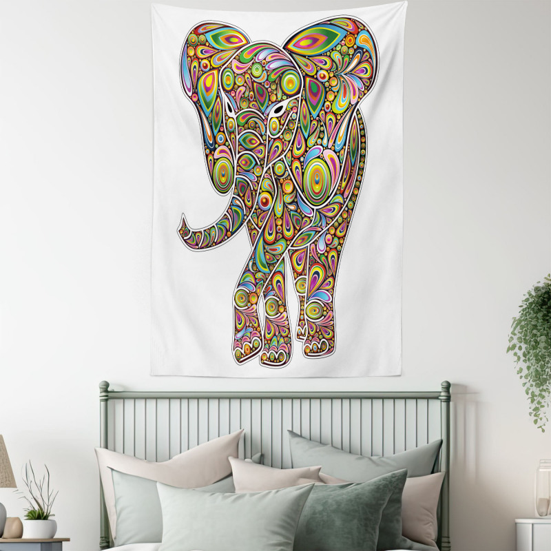 Boho Elephant Art Tapestry