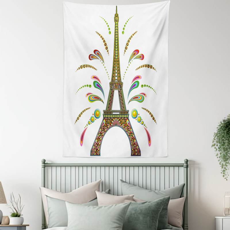 Eiffel Fireworks Tapestry