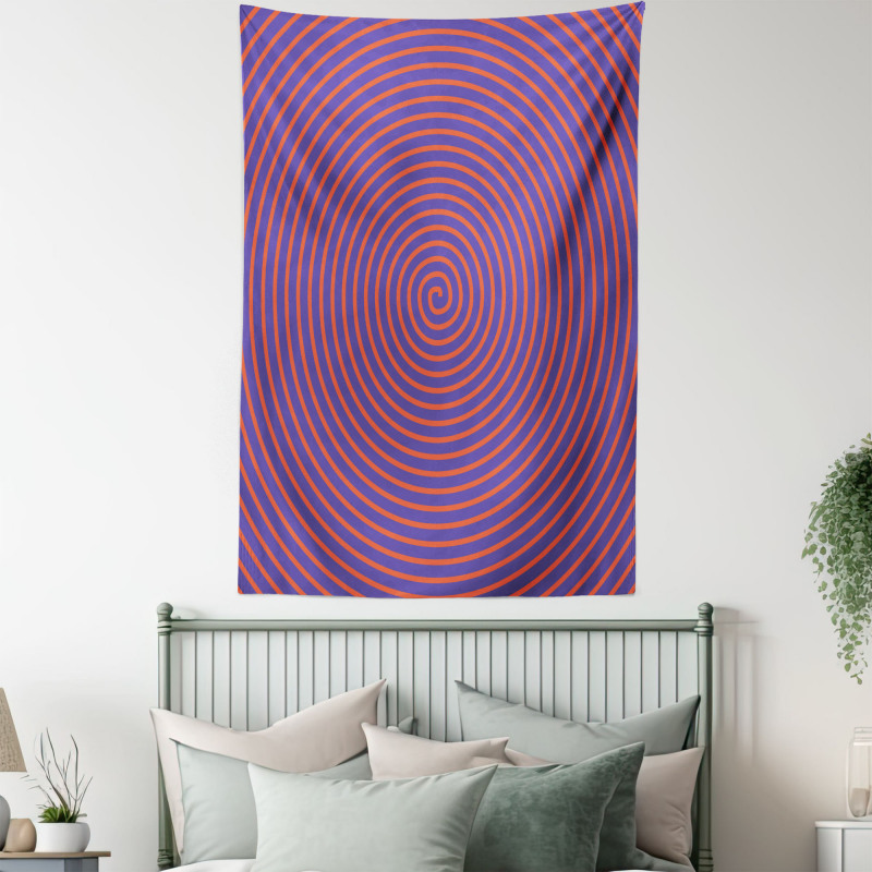 Hypnotic Spiral Tapestry