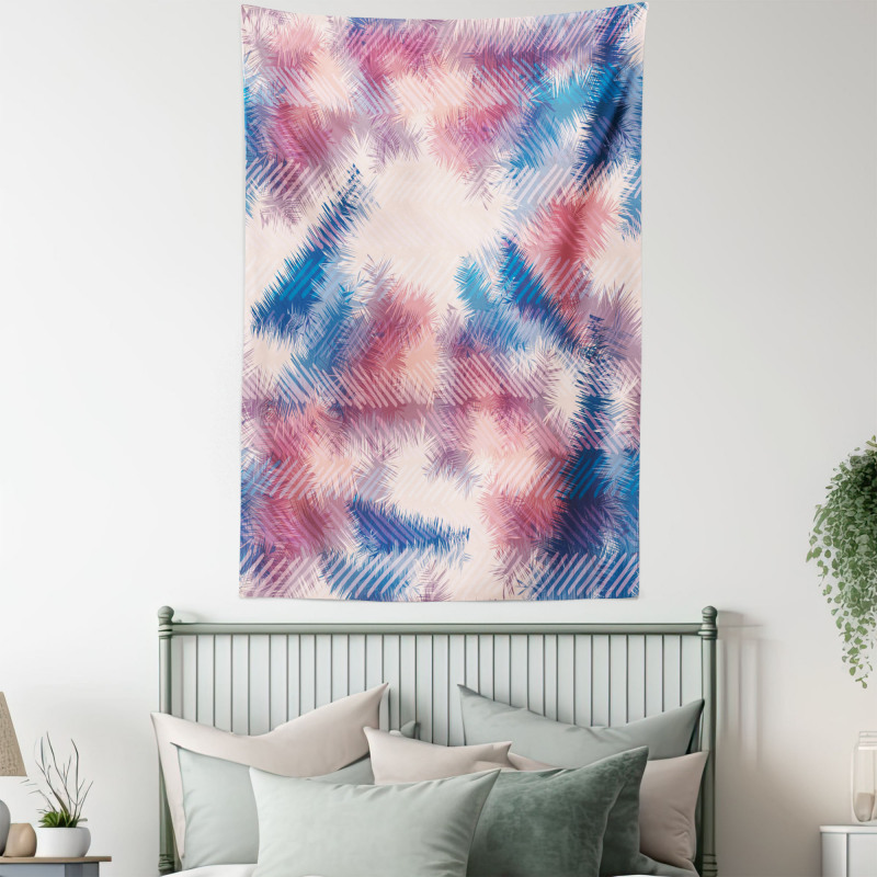 Boho Dye Feathers Tapestry