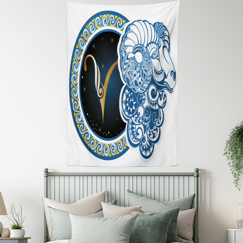 Astrology Aries Sign Tapestry