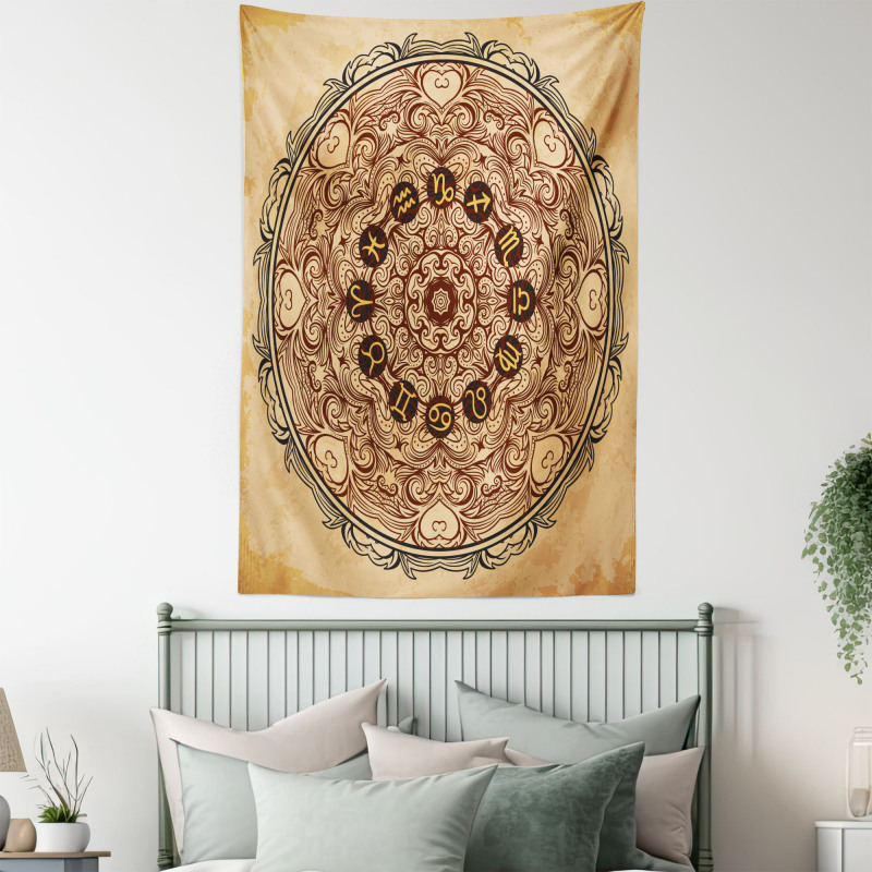 Eastern Mandala Zodiac Tapestry