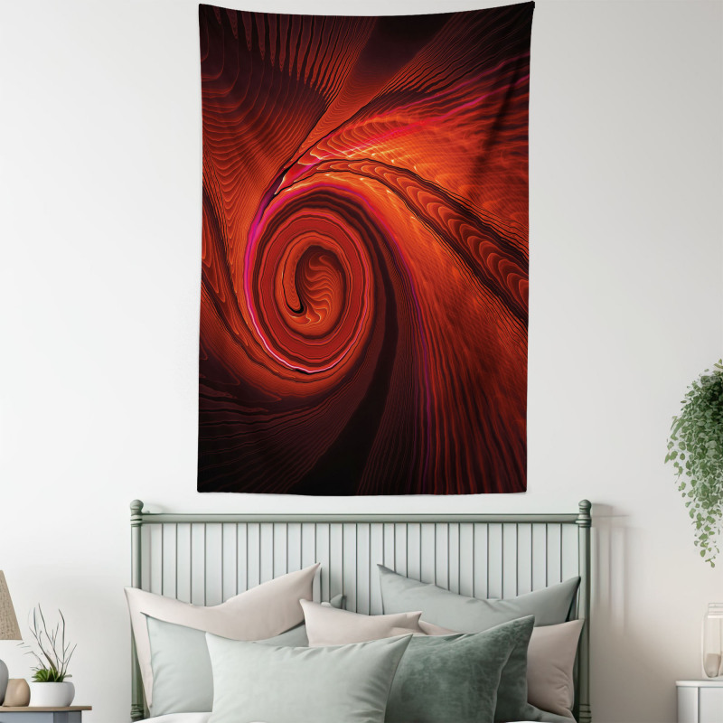 Surreal Waves Spiral Art Tapestry