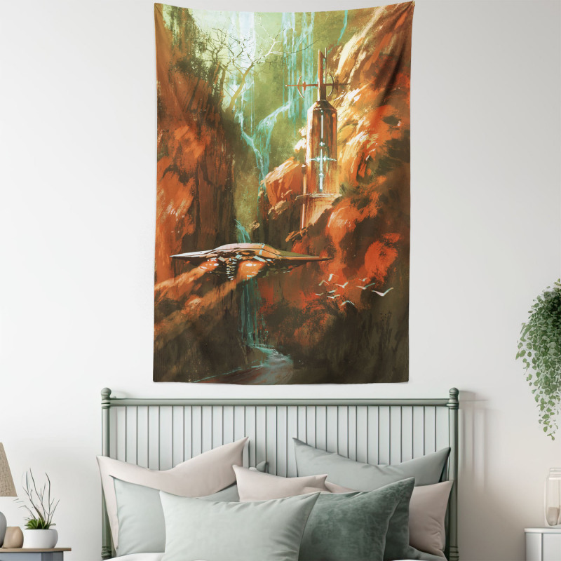 Spaceship in Canyon Tapestry