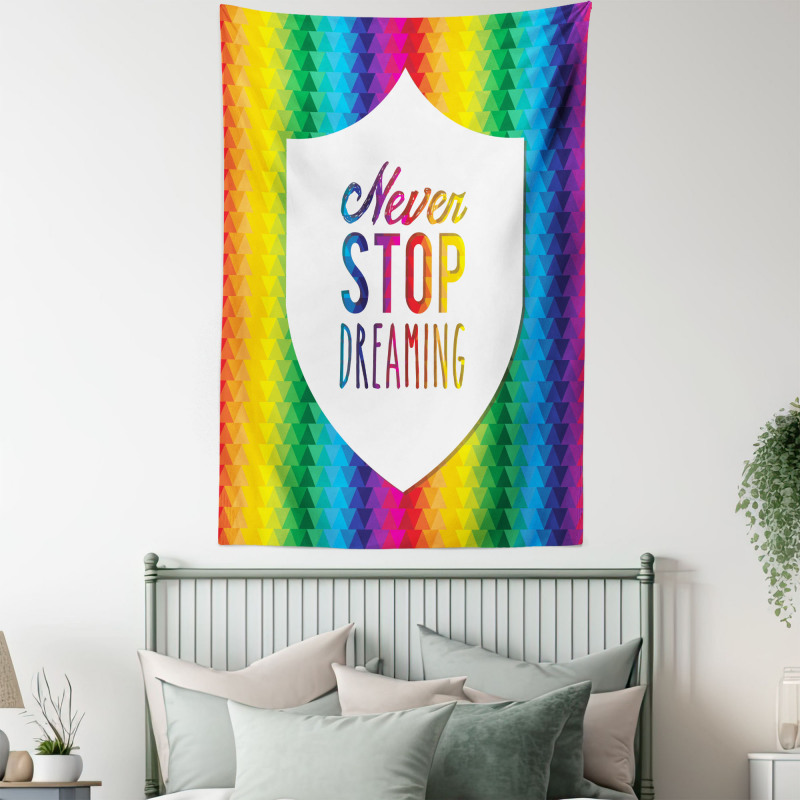 Rainbow Words Tapestry