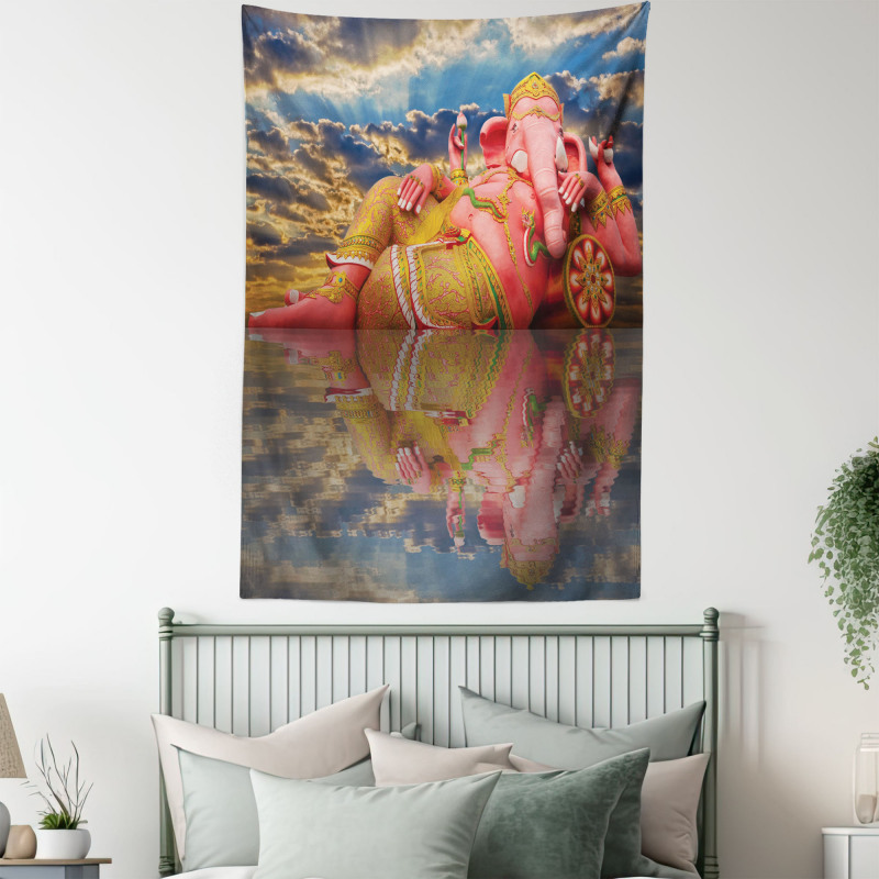 Elephant Wise Figure Tapestry