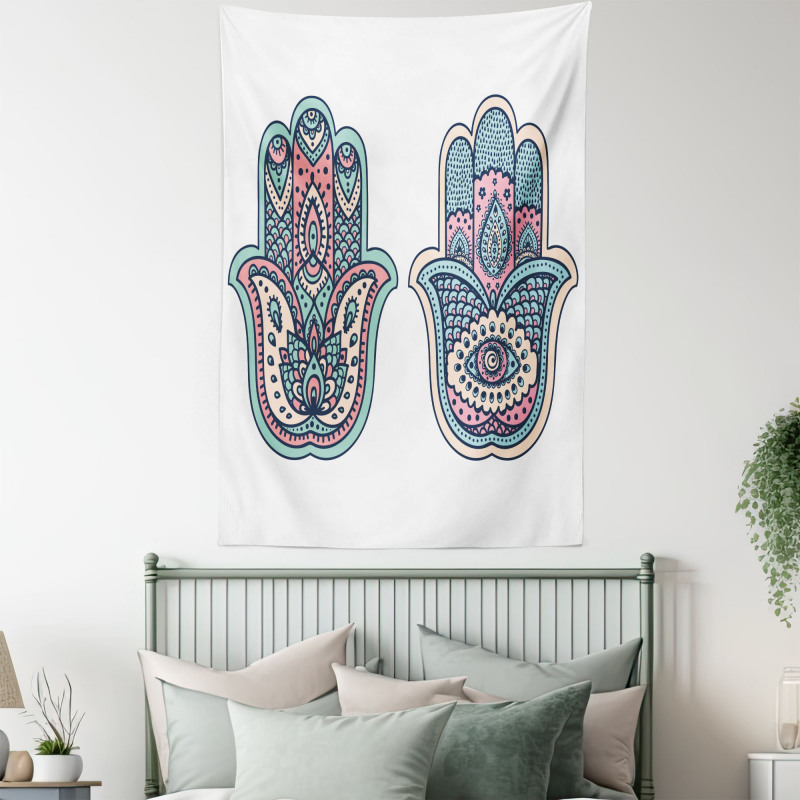 Boho Evil Eye Lotus Tapestry