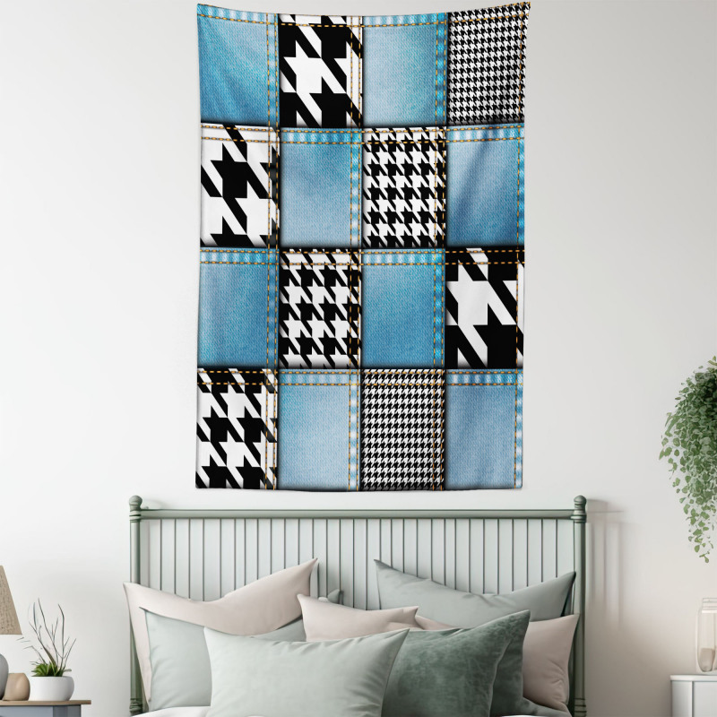 Denim Patchwork Tapestry