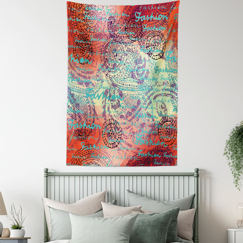 Grunge Paisley Tapestry