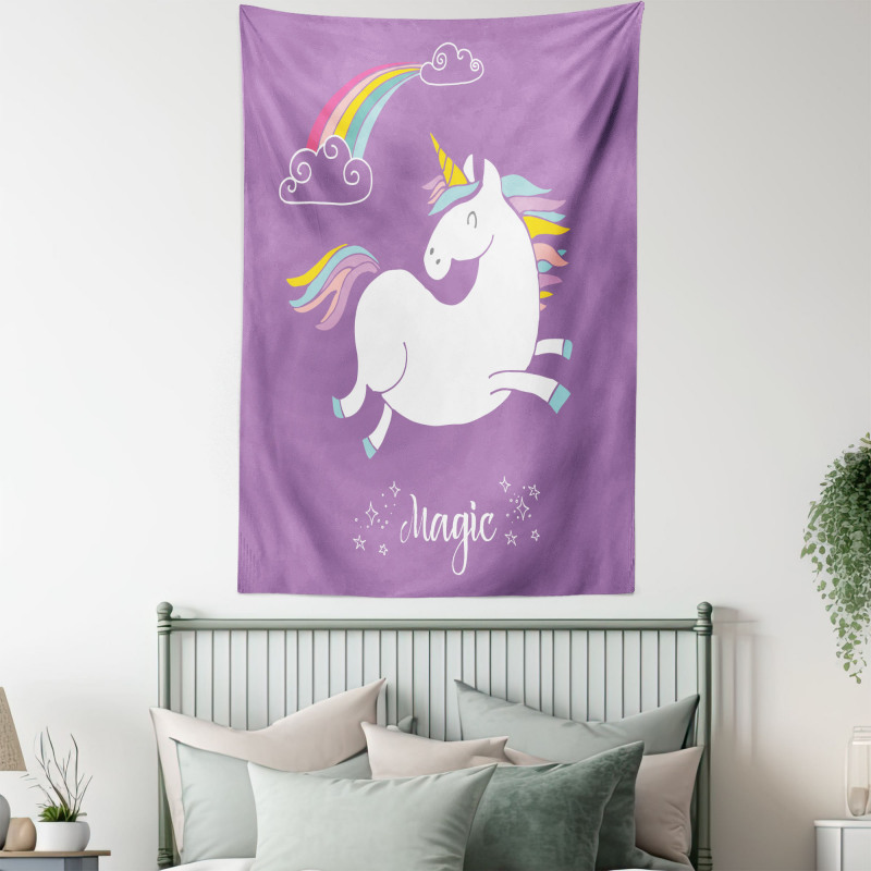 Purple Kids Rainbow Tapestry