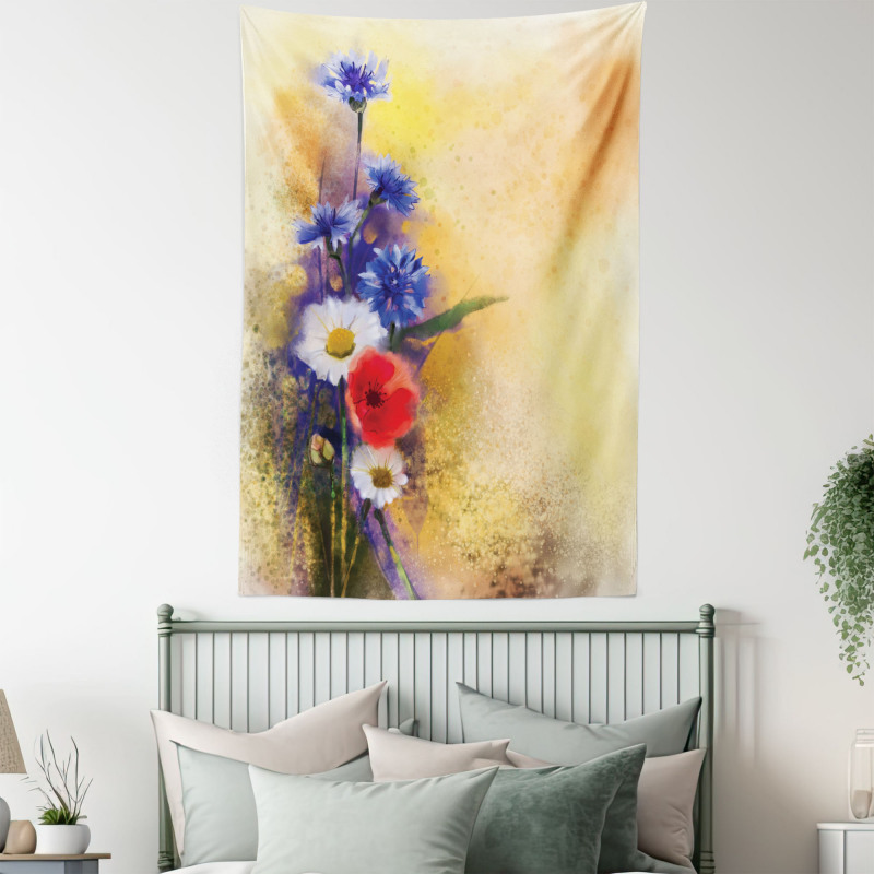 Poppy Chamomile Spring Tapestry