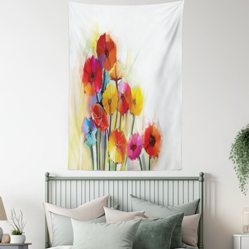 Gerbera Flower Romance Tapestry