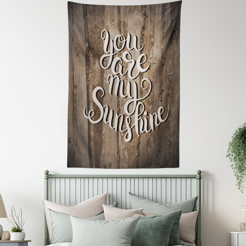 Romantic Words Wooden Tapestry