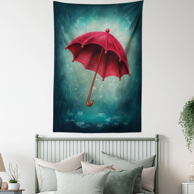 Retro Autumn Umbrella Tapestry