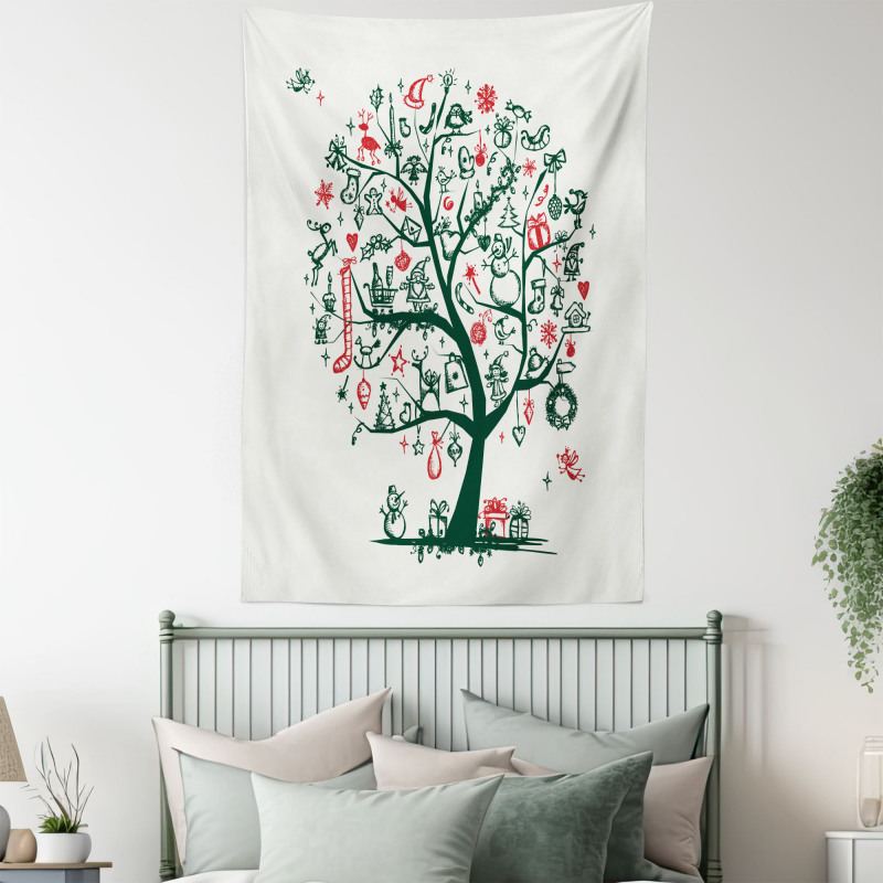 Tree Ornaments Gifts Tapestry