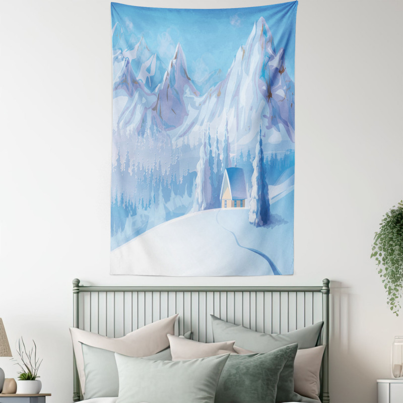 Little House Mountains Tapestry