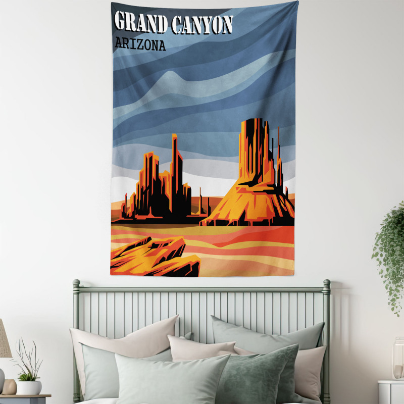 Cartoon Grand Canyon Tapestry