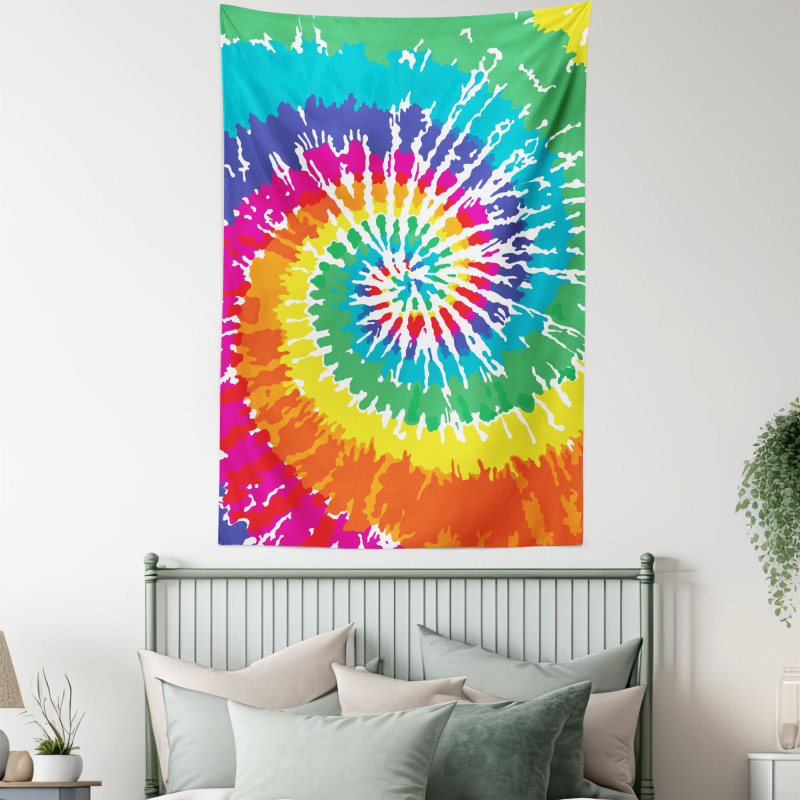 Rainbow Tie Dye Effect Tapestry