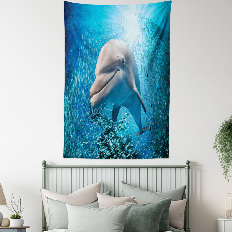 Dolphin in Ocean Marine Tapestry