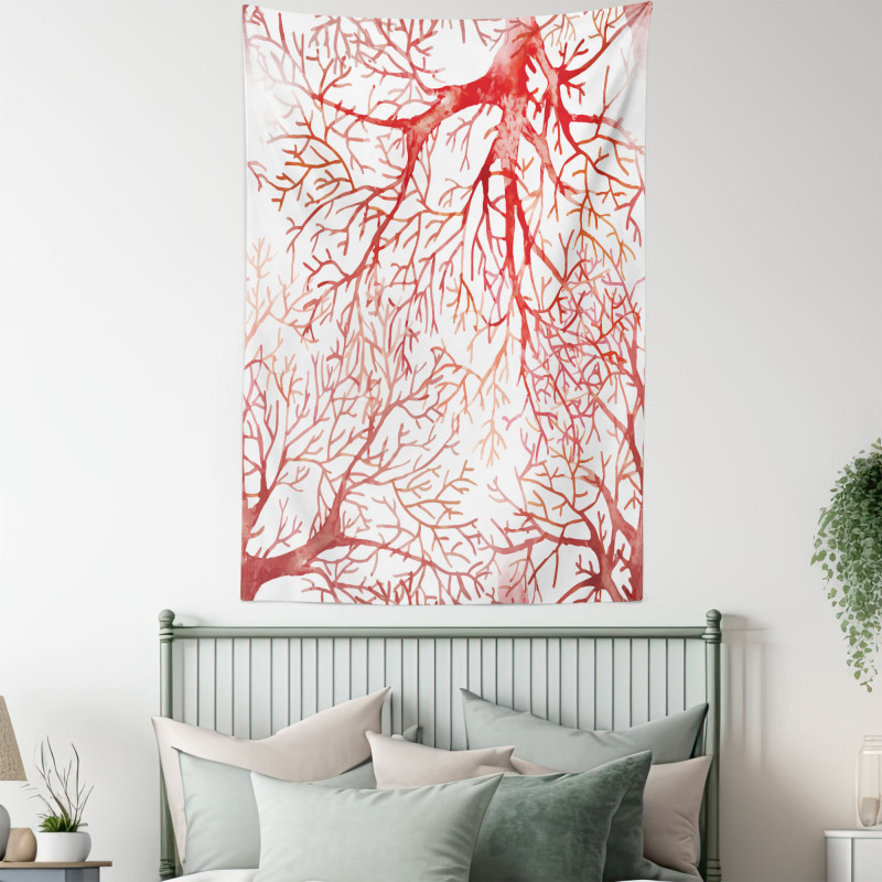 Watercolor Branchs Fall Tapestry