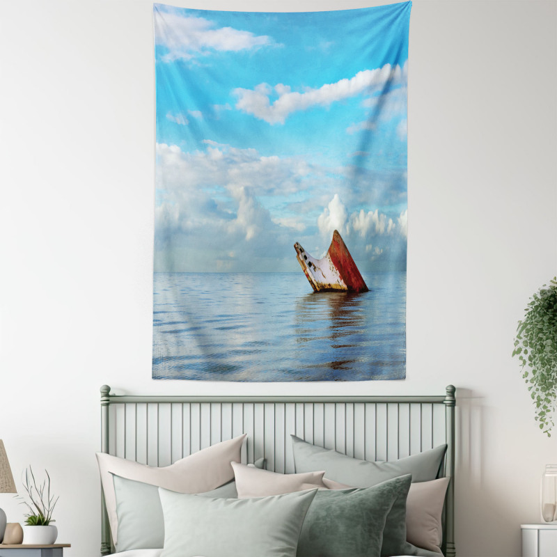 Ship Wreck Landscape Tapestry