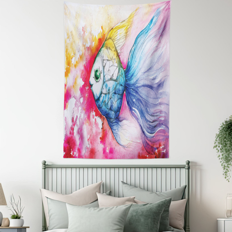 Watercolor Abstract Art Tapestry