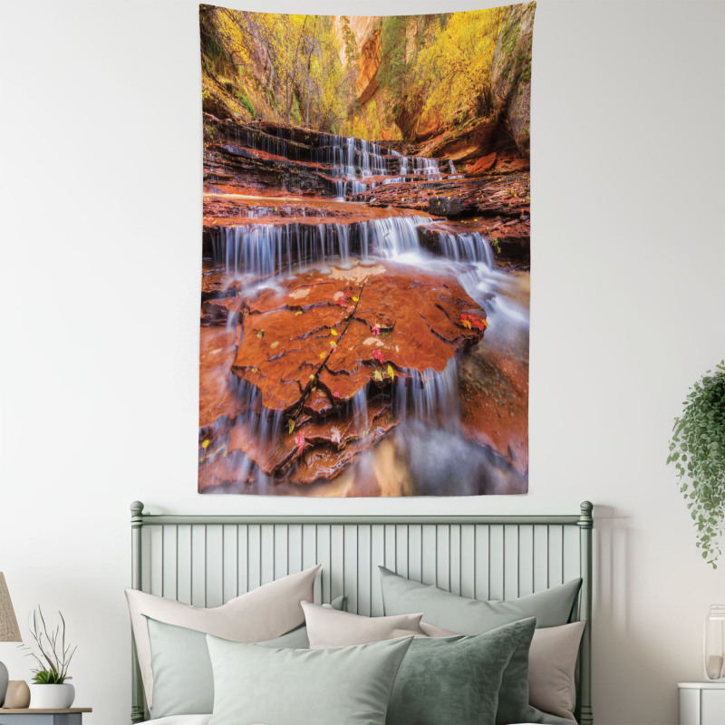 Waterfall Autumn Tapestry