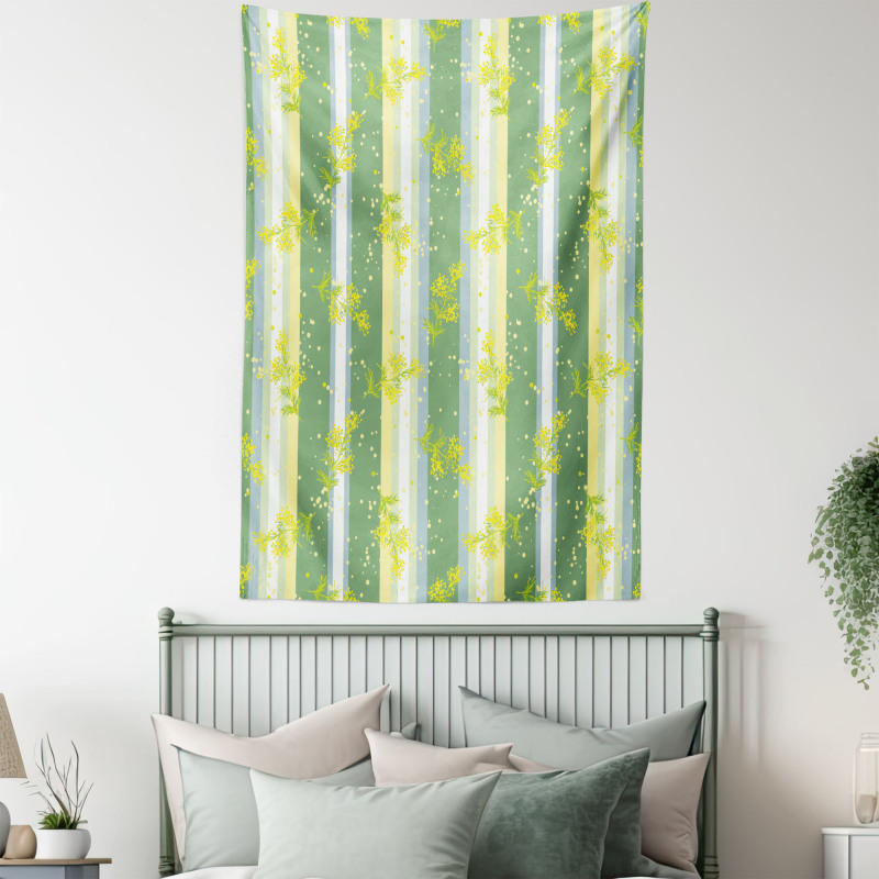 Spring Striped Flowers Tapestry