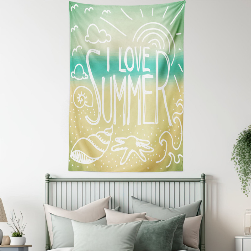Motivational Sun Words Tapestry