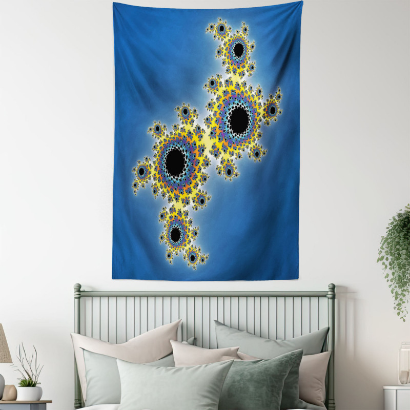 Floral Rotary Lines Tapestry