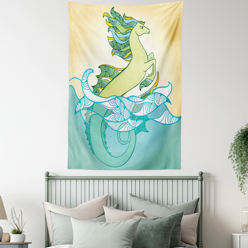 Pastel Tone Water Creature Tapestry