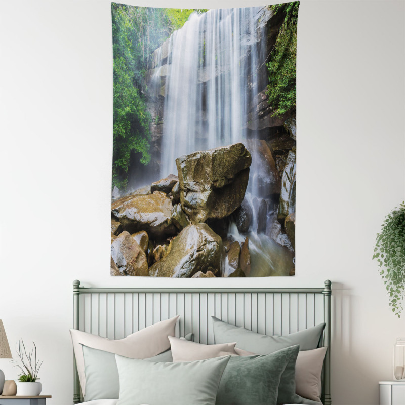 Tropical Waterfalls Tapestry