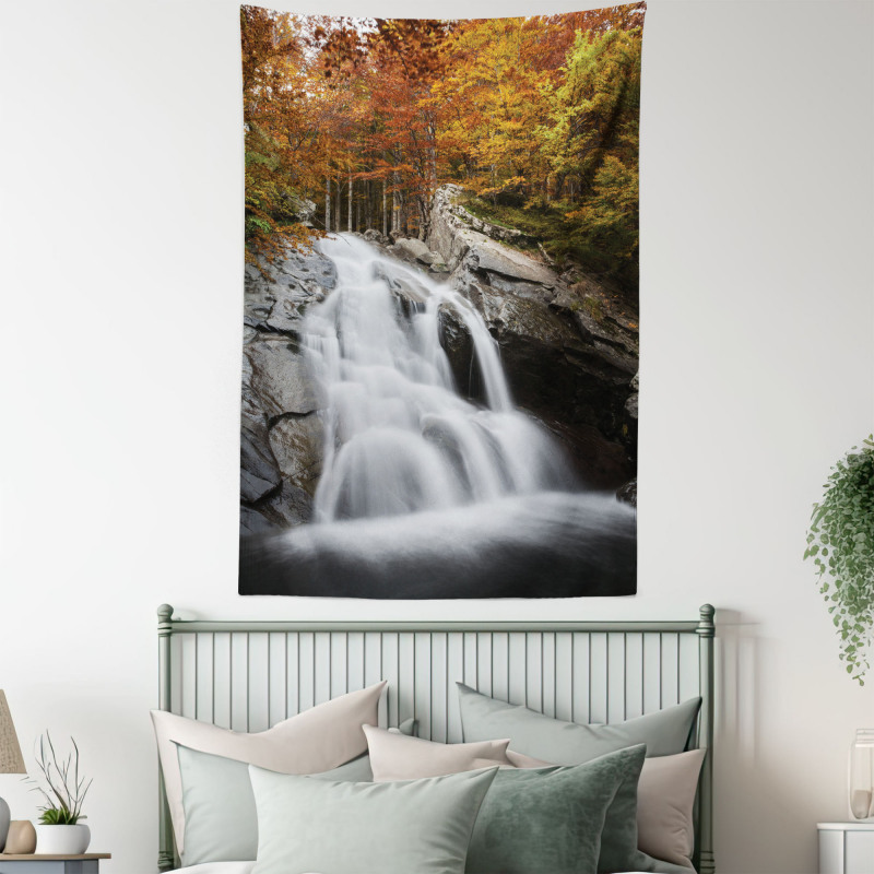 Fall Trees with Lake Tapestry