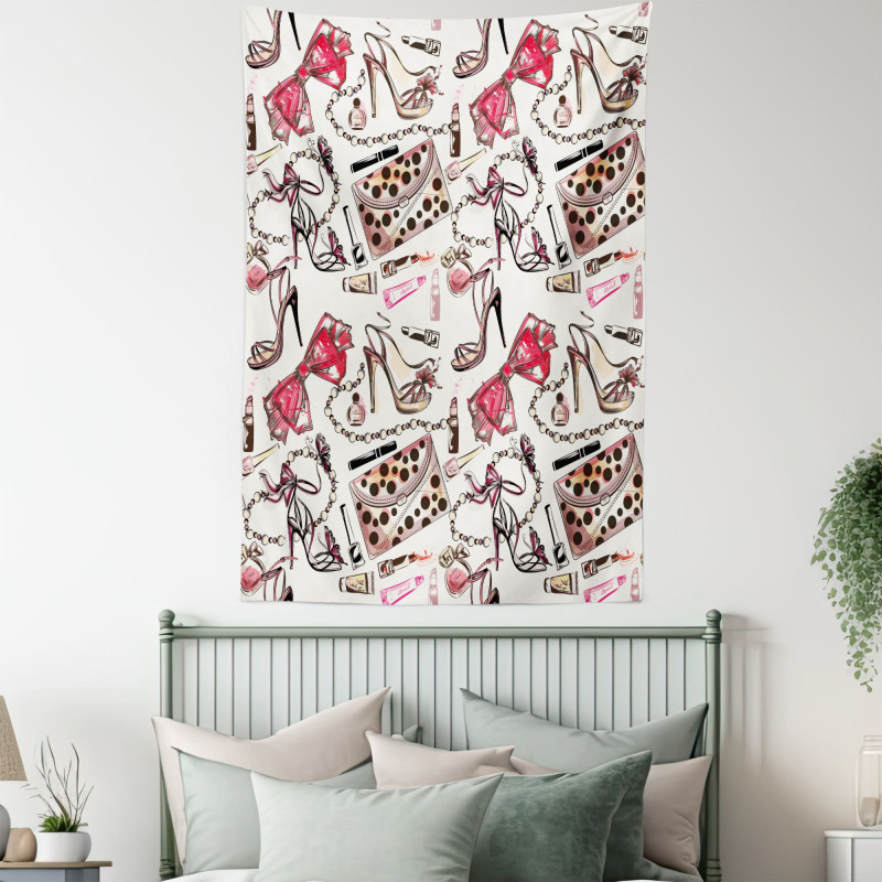 Feminine Beauty Items Tapestry