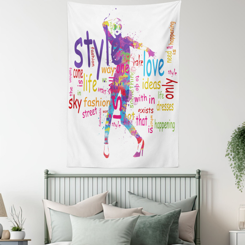 Woman Silhouette Tapestry