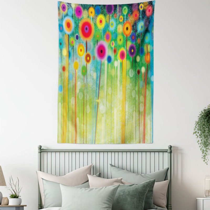 Abstract Art Dandelion Tapestry