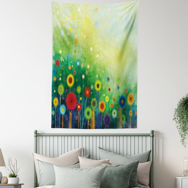 Retro Dandelions Tapestry