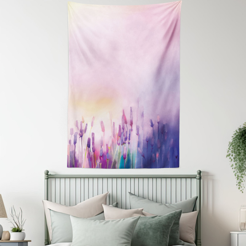 Lavender Violet Flowers Tapestry